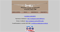 Desktop Screenshot of kzs2009.aeroklubstalowowolski.pl